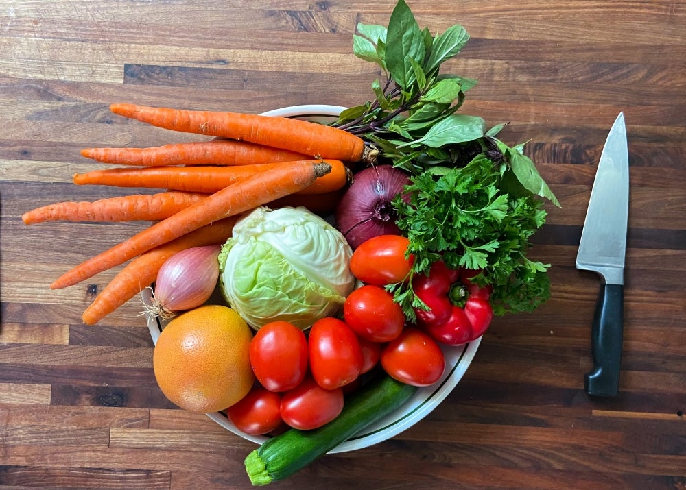 bowl containing assorted vegetables