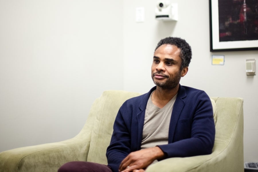 Therapist sitting in chair